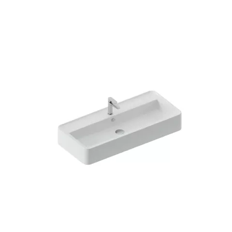 THE.ARTCERAM RODOLFO WASHBASIN 120 DOUBLE V. WALL-HUNG / COUNTERTOP / SANIGLAZE