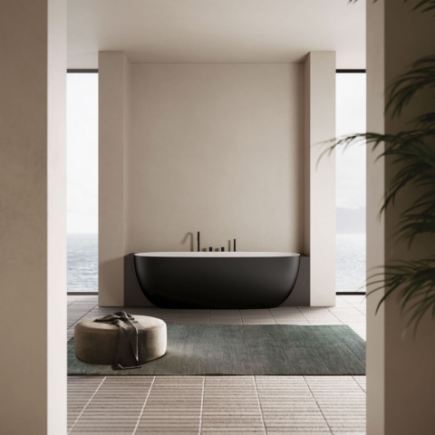 DISENIA basin ELLISSE 150x65x50cm c/muretto nicchia Aquatek LIGHT