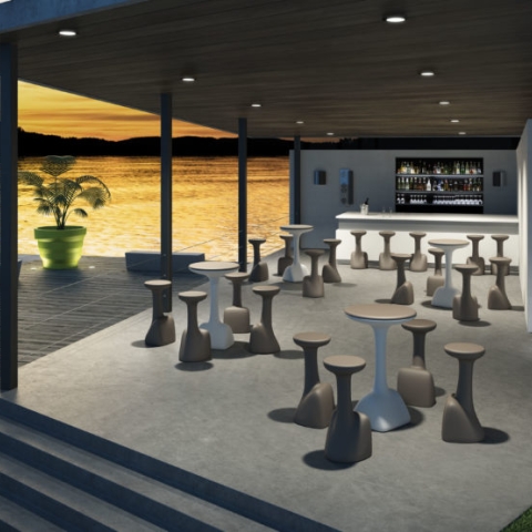 PLUST FOOTSTOOL ARMILLARIA