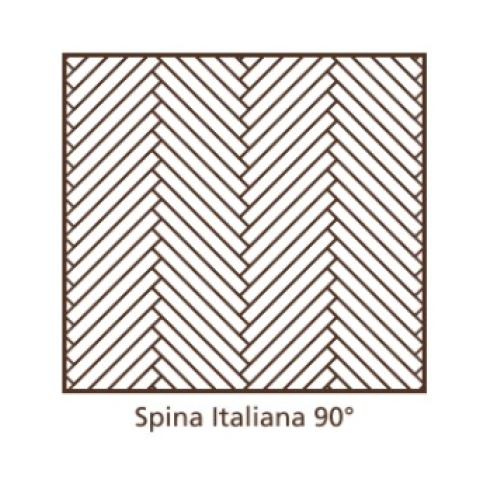 ORIGINAL PARQUET Spina Italiana Rovere 'Rustica' Noce coffee mm 10X90X600